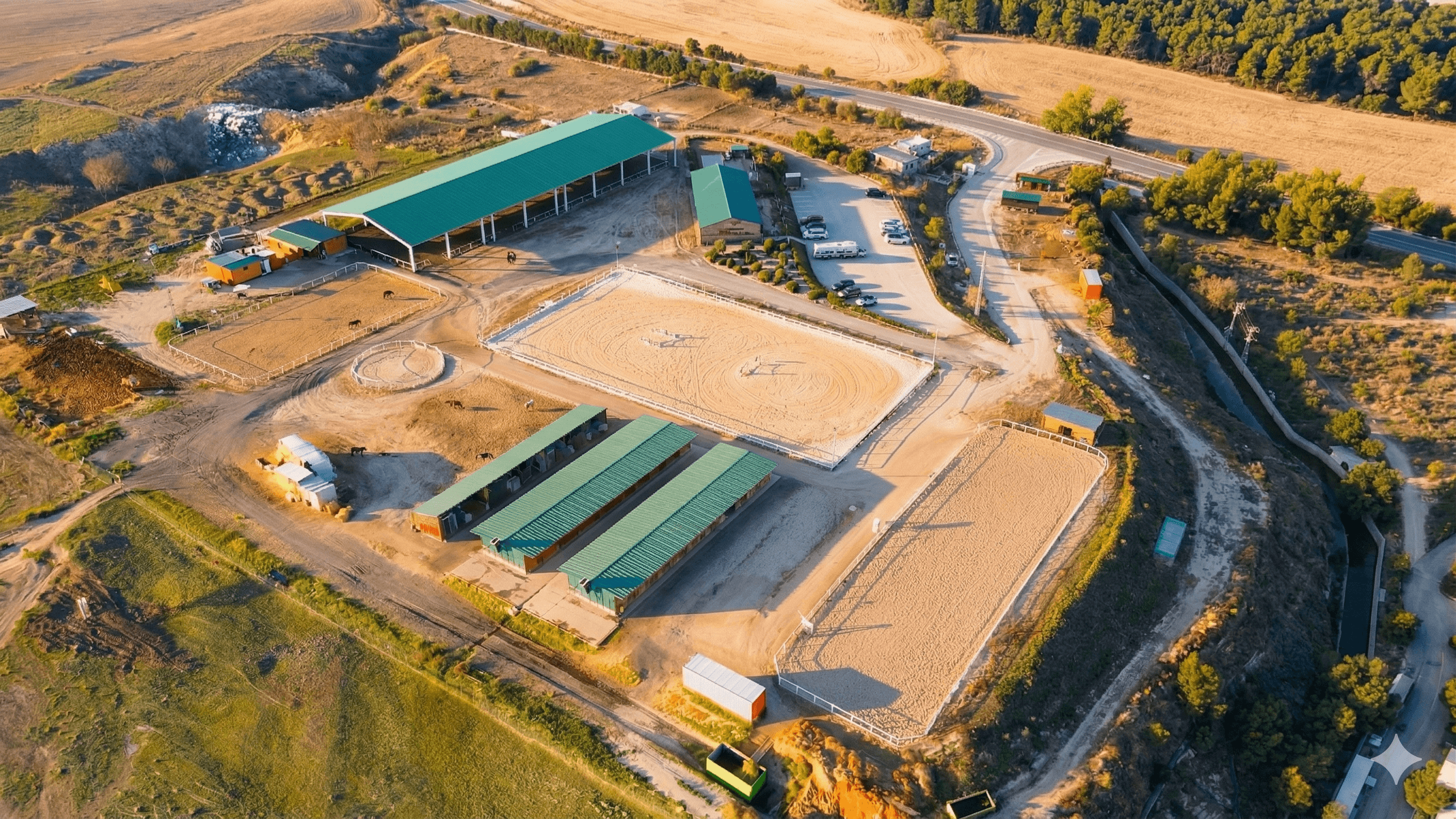 Vista aerea del centro hipico